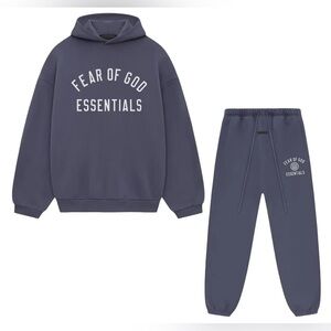 Fear of God Essentials Hoodie and Sweatpants Set - Blue